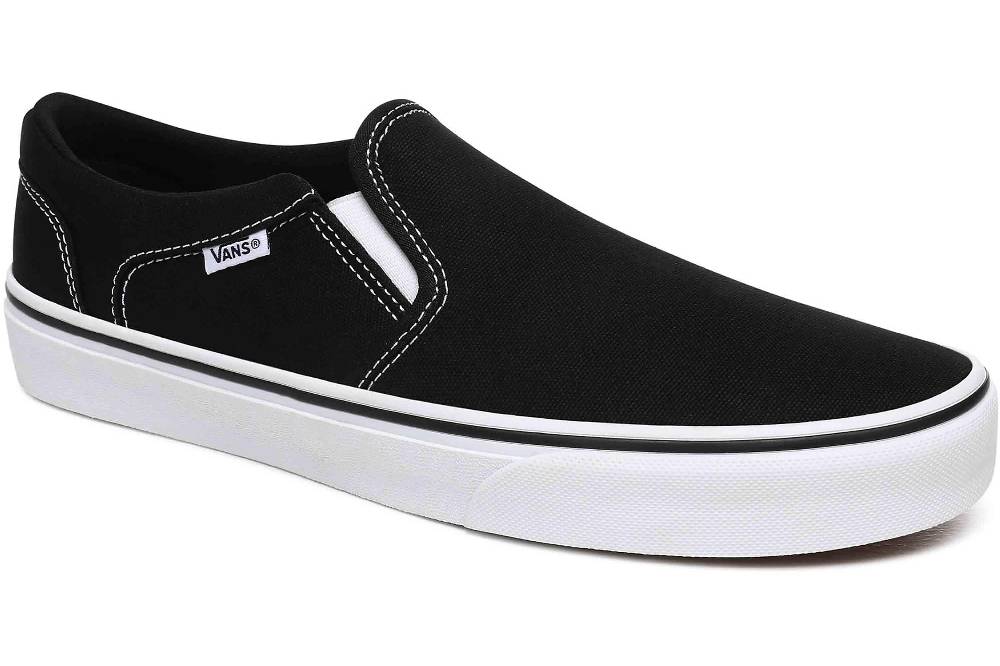 VANS MN Asher (Canvas)Blk/Wht Sneaker in Übergrößen Schwarz VN000SEQ1871 große Herrenschuhe Hotsell