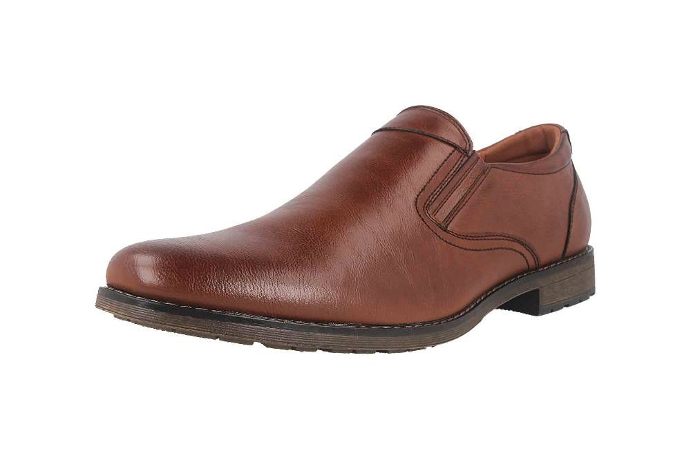 Mavins Slipper in Übergrößen Braun 3HH0181801 3300 Cognac PU große Herrenschuhe Zeitbegrenzte Promotion