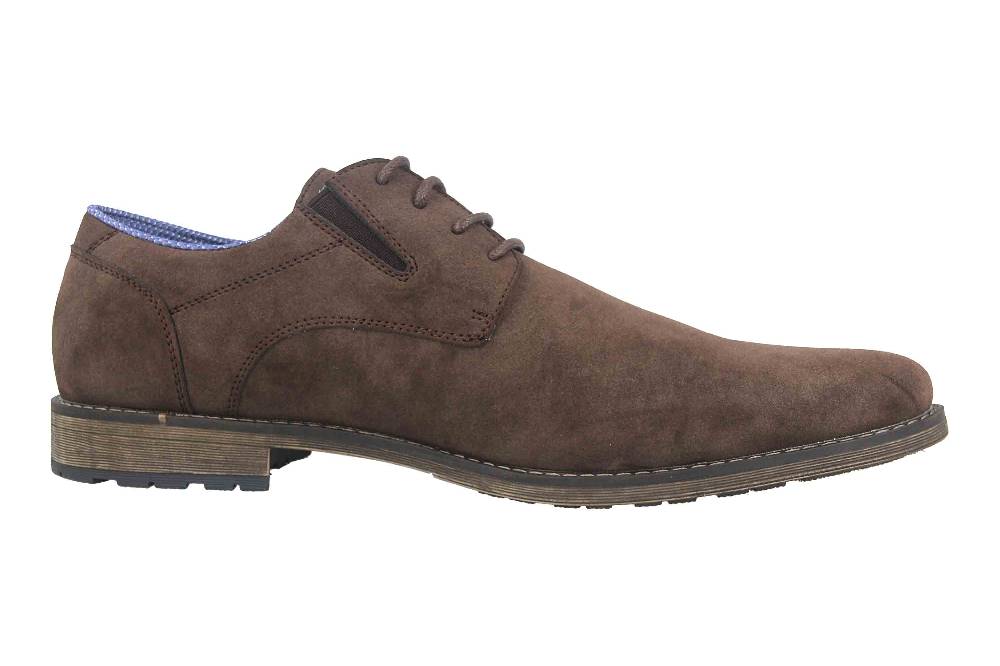 Mavins Halbschuhe in Übergrößen Braun 3HH0180302 3500 D.Brown PU Nubuck große Herrenschuhe Nur für heute