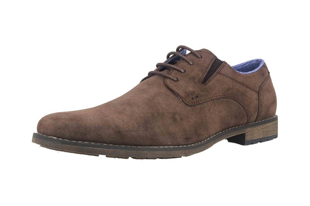 Mavins Halbschuhe in Übergrößen Braun 3HH0180302 3500 D.Brown PU Nubuck große Herrenschuhe Nur für heute