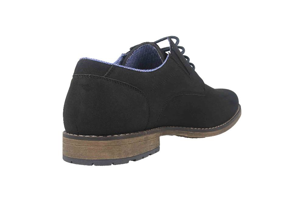 Mavins Halbschuhe in Übergrößen Schwarz 3HH0180302 2100 Black PU Nubuck große Herrenschuhe Sonderangebot der Fabrik