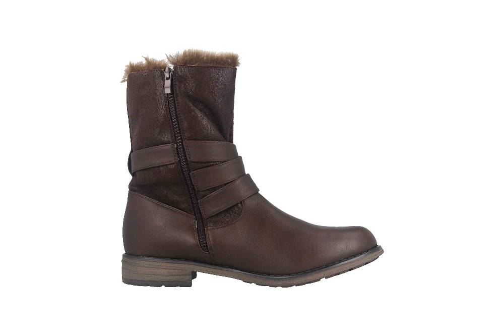 Fitters Footwear Kata Stiefeletten in Übergrößen Braun 2AA0210203 Cognac große Damenschuhe Vatertagsangebot