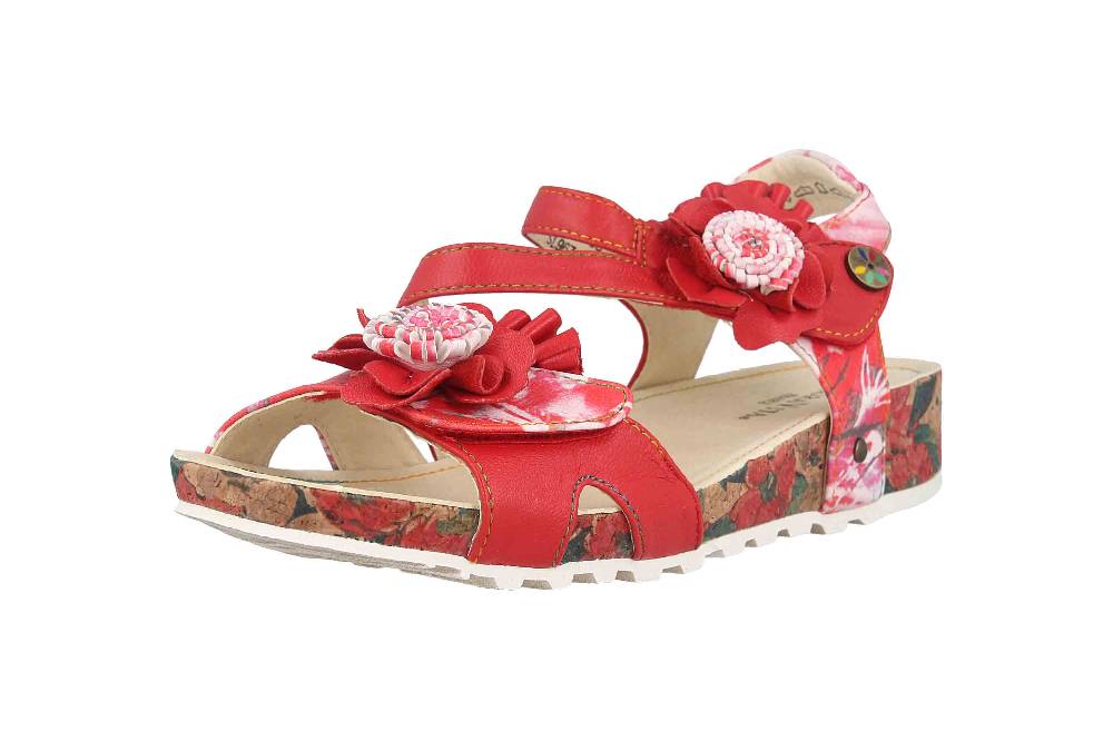 Laura Vita Sandalen in Übergrößen Mehrfarbig BRCYANO 68 Rouge große Damenschuhe Räumungsverkauf