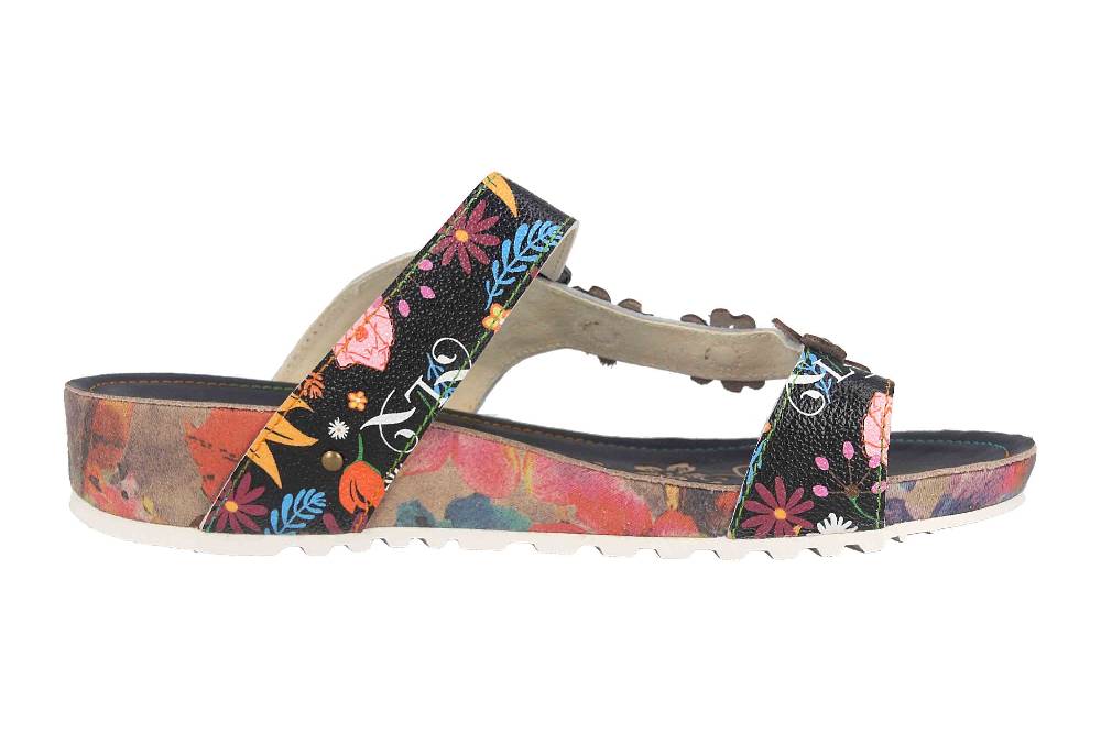 Laura Vita Pantoletten in Übergrößen Mehrfarbig BRCYANO 88 Noir große Damenschuhe Kauf eins, bekomm eins gratis