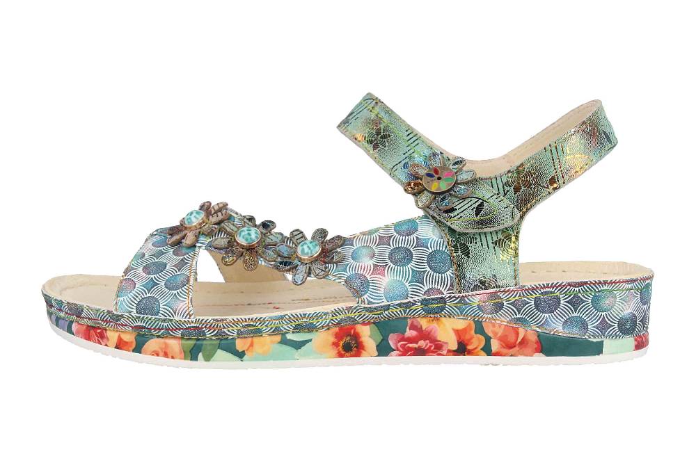 Laura Vita Sandalen in Übergrößen Mehrfarbig BRCUELO 81 Kaki große Damenschuhe