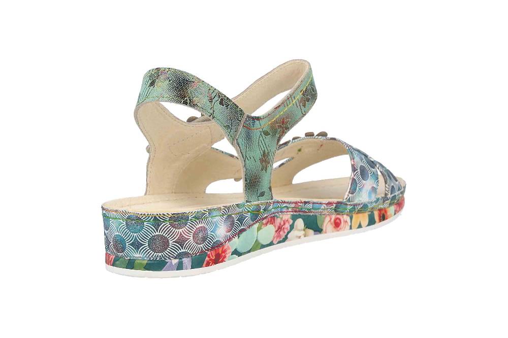 Laura Vita Sandalen in Übergrößen Mehrfarbig BRCUELO 81 Kaki große Damenschuhe Sonderangebote