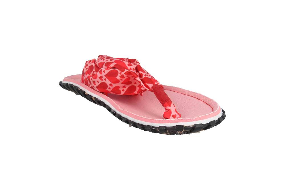 Gumbies Zehentrenner in Übergrößen Rosa 2609 Candy Hearts große Damenschuhe Letzter Tag