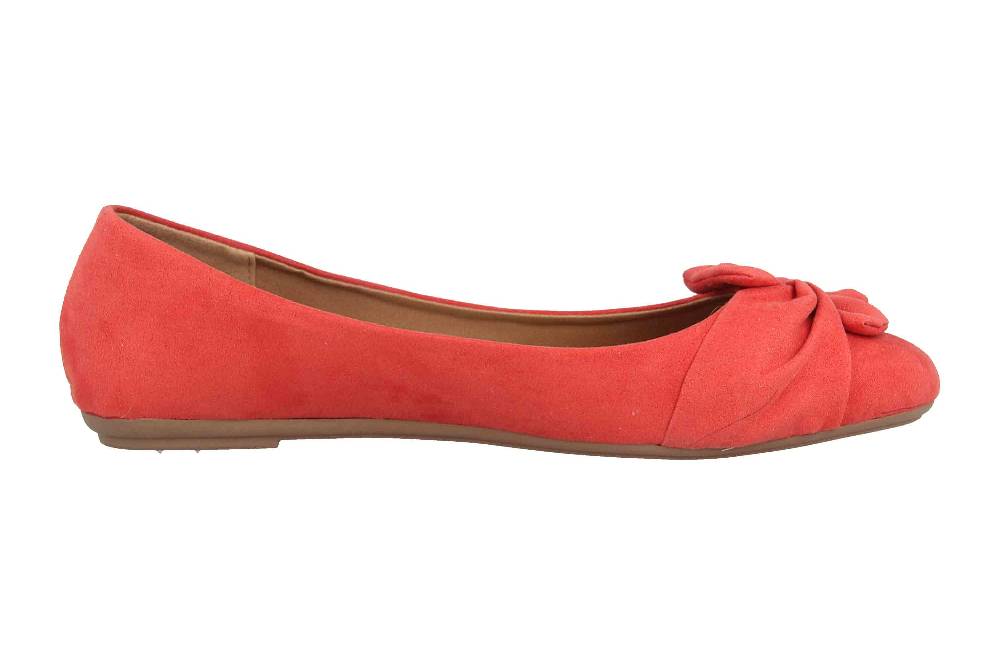 Fitters Footwear Maike Ballerinas in Übergrößen Rot 2.589641 Coral große Damenschuhe Bis zu 50% Rabatt