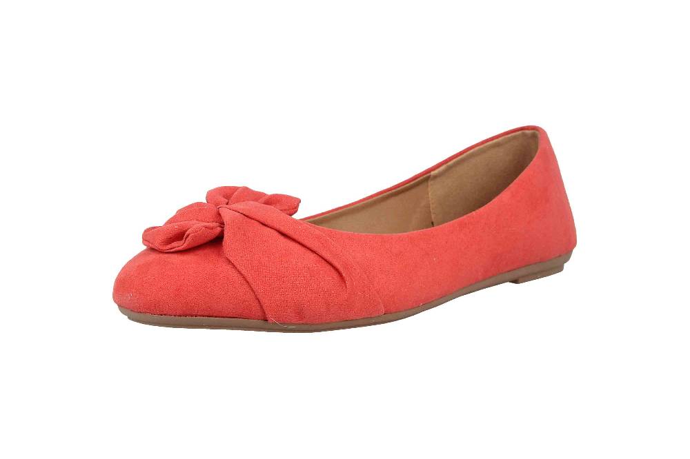 Fitters Footwear Maike Ballerinas in Übergrößen Rot 2.589641 Coral große Damenschuhe Bis zu 50% Rabatt