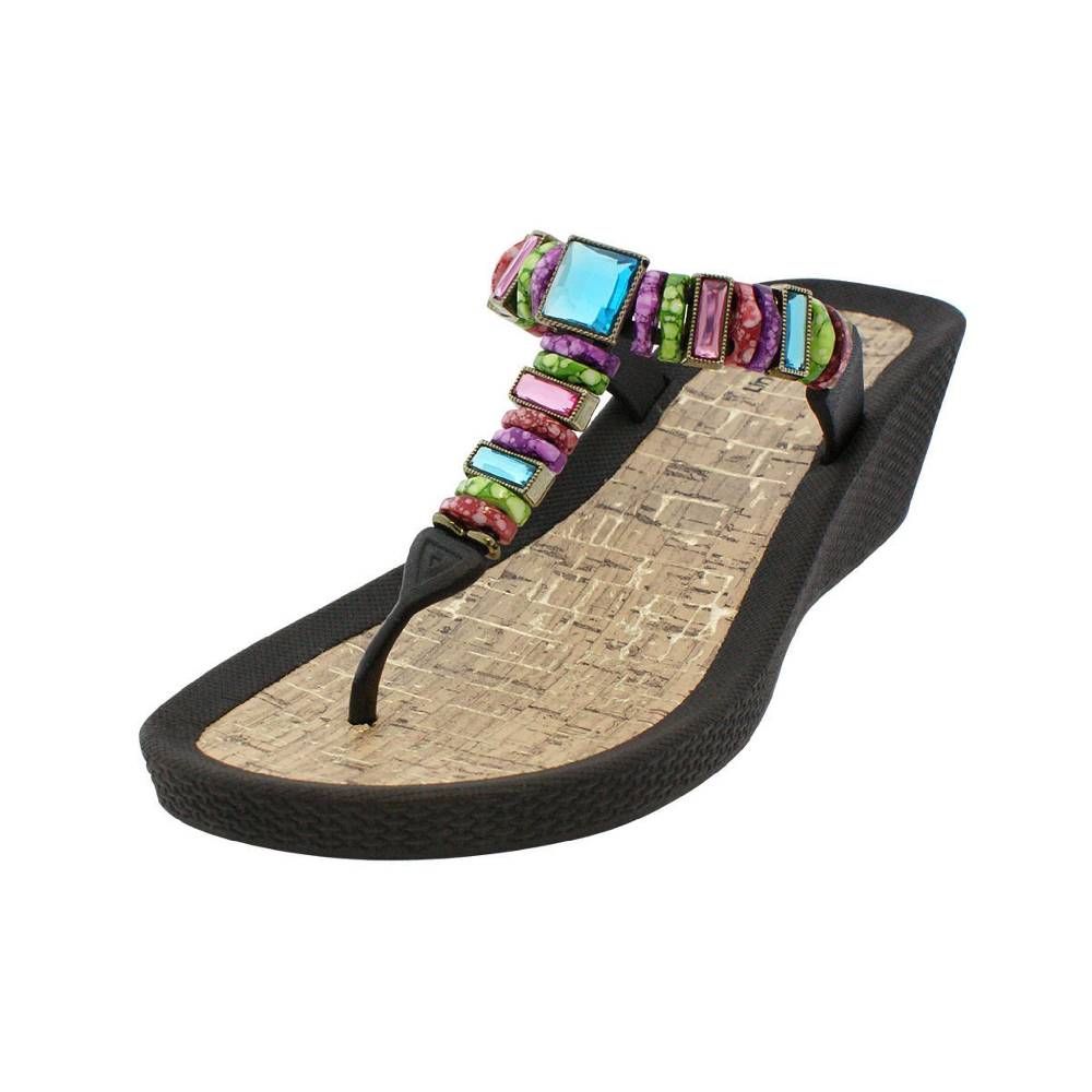 Beachandstreet Poolschuhe Malibu Zehengreifer mit Keilabsatz Vatertagsangebot