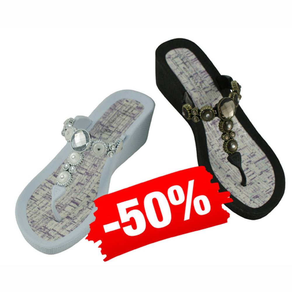 Beachandstreet Poolschuhe • Siena • Badeschuhe Damen mit Keilabsatz Neueste Mode