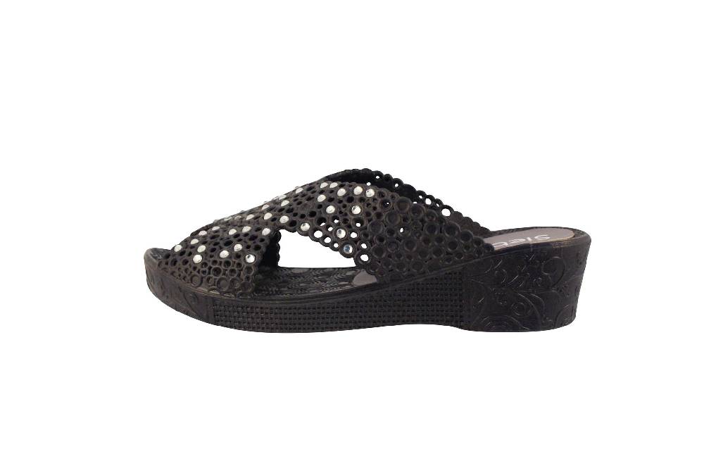 Beachandstreet Badeschuhe Damen Thira mit Strass und Keilabsatz Blitzangebot