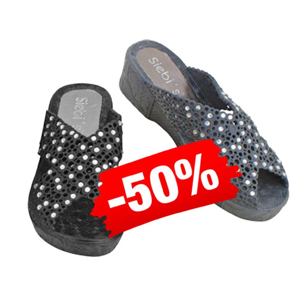 Beachandstreet Badeschuhe Damen Thira mit Strass und Keilabsatz Blitzangebot