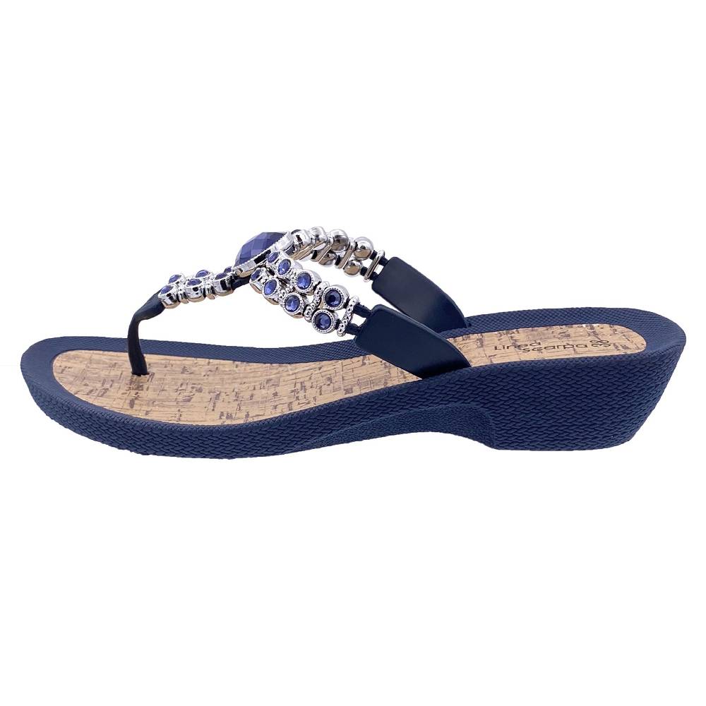 Beachandstreet Badeschuhe Damen • Soria • Zehentrenner mit kleinem Keilabsatz Kauf eins, bekomm eins gratis