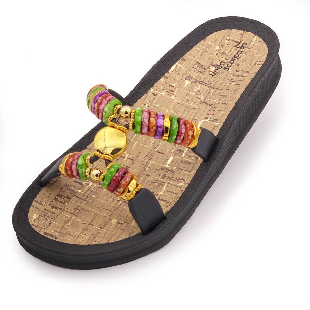 Beachandstreet Badeschuhe Damen • Rhodos • Badepantolette für Frauen mit H-Oberteil Tiefpreis