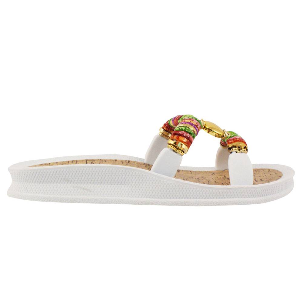 Beachandstreet Badeschuhe Damen • Rhodos • Badepantolette für Frauen mit H-Oberteil Tiefpreis