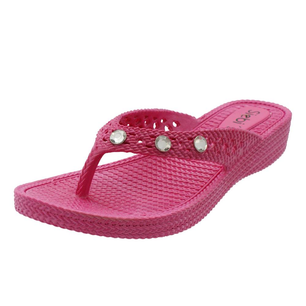 Beachandstreet Siebi's Poolschuhe Frauen - Rab - in Flechtoptik und knalligem Pink - fällt klein aus Fabrikladen