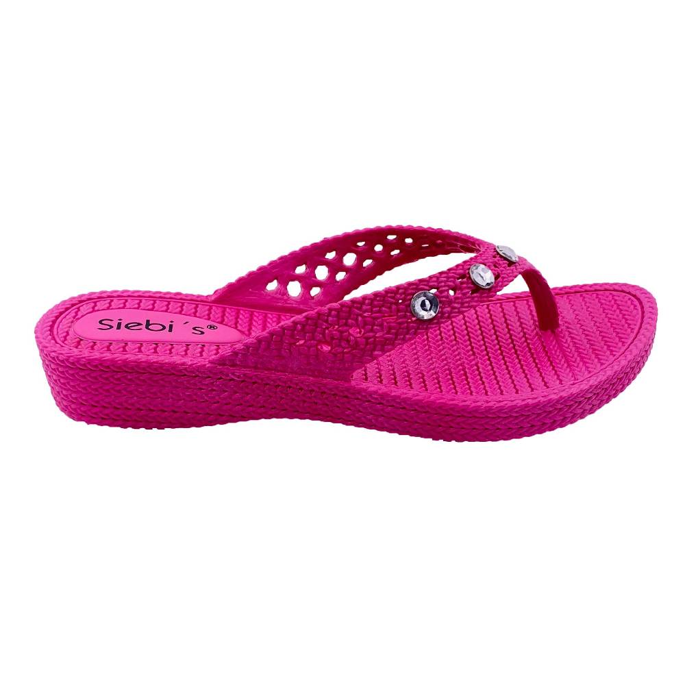 Beachandstreet Siebi's Poolschuhe Frauen - Rab - in Flechtoptik und knalligem Pink - fällt klein aus Fabrikladen