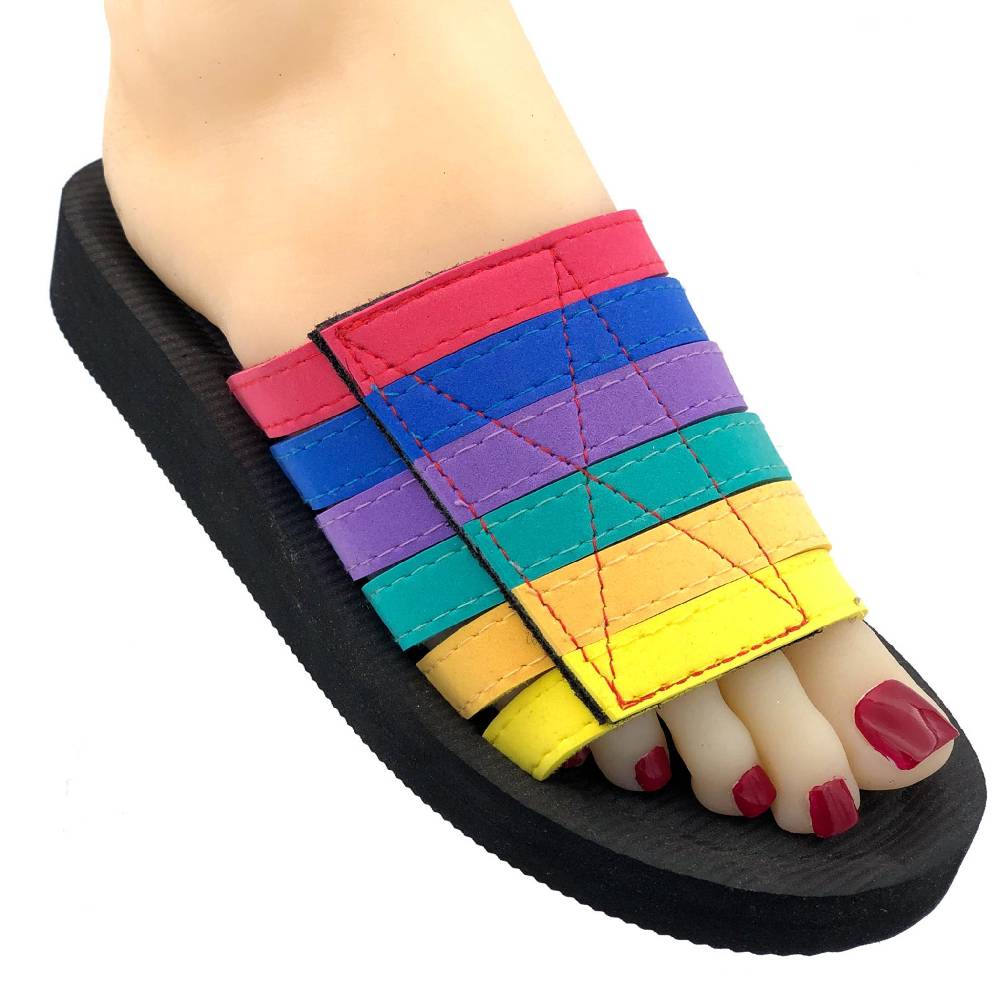 Beachandstreet Badeschuhe Damen • Beach Klett • Badepantolette für Frauen mit Klettverschluss • fällt klein aus Blitzverkäufe