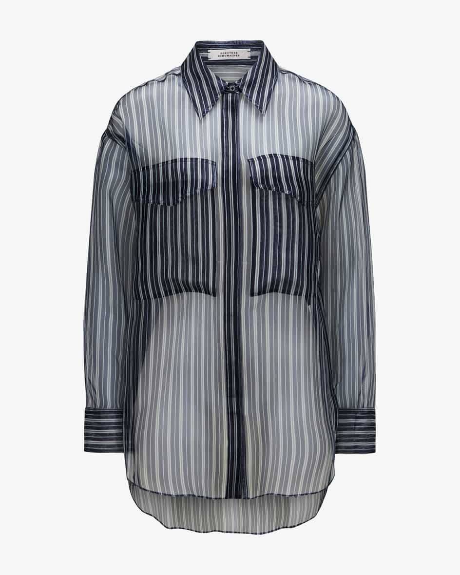 Dorothee Schumacher Transparent Stripe Seidenbluse Super Sparpreis