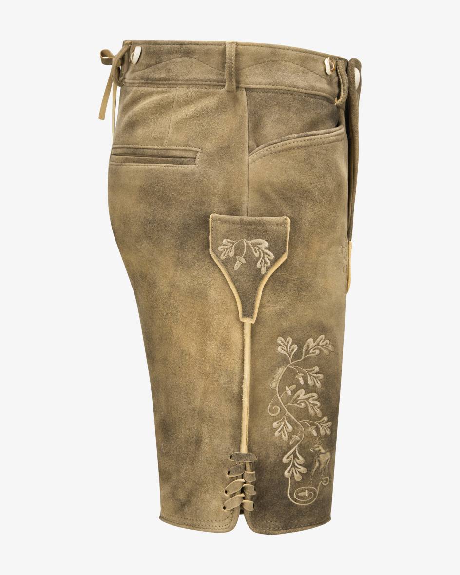 LODENFREY Wiesnlederhose kurz aus Ziegenleder Weihnachtsangebot