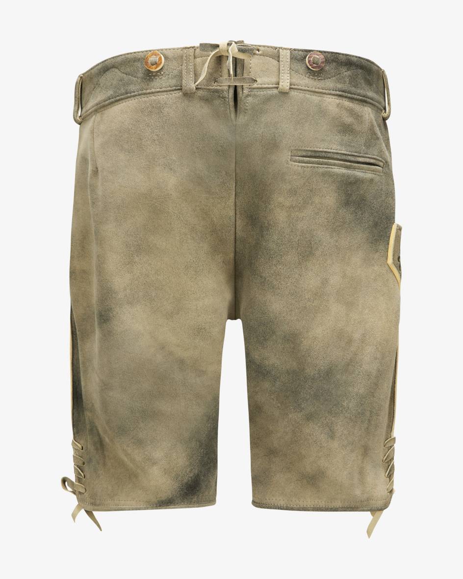 LODENFREY Wiesnlederhose kurz aus Ziegenleder Osterangebot