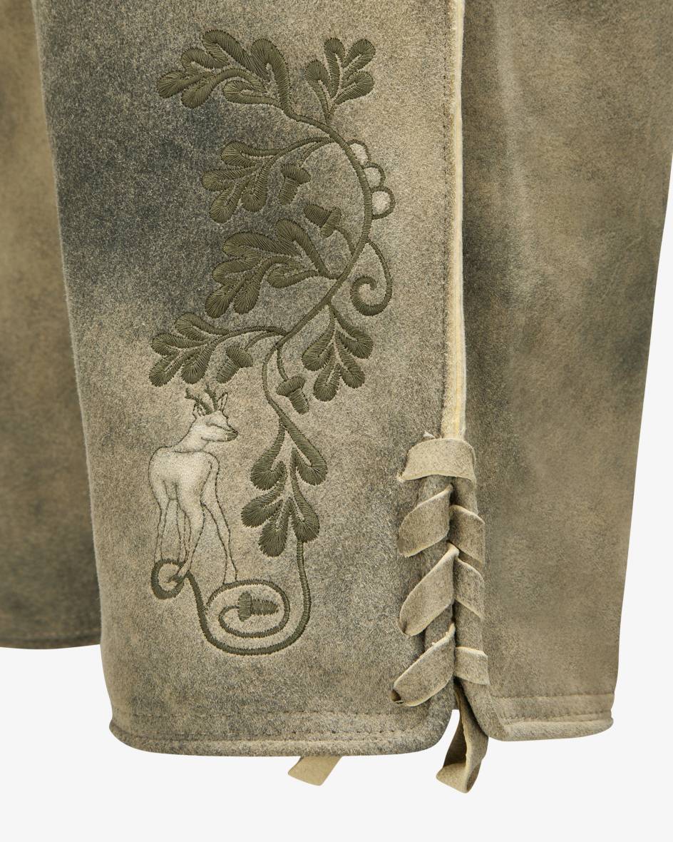 LODENFREY Wiesnlederhose kurz aus Ziegenleder Osterangebot