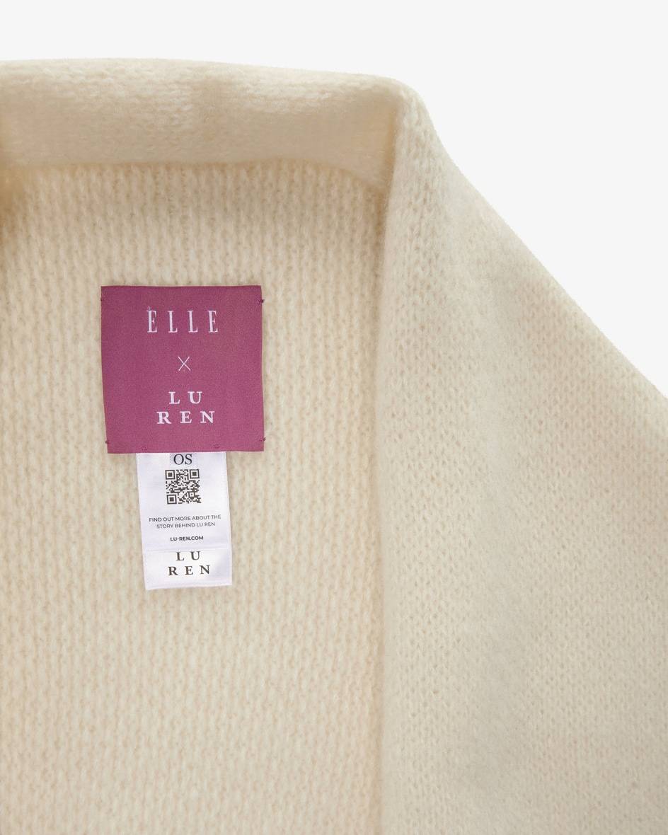 Lu Ren x ELLE Cashmere-Seiden-Cape Heißer Verkauf