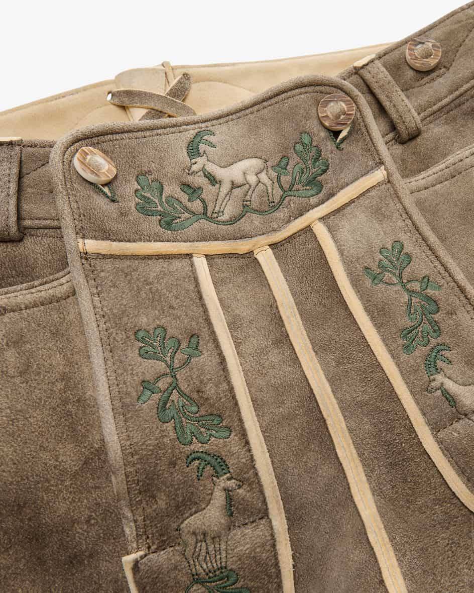 LODENFREY Wildleben Lederhose kurz aus Hirschleder Limitierter Zeitrabatt