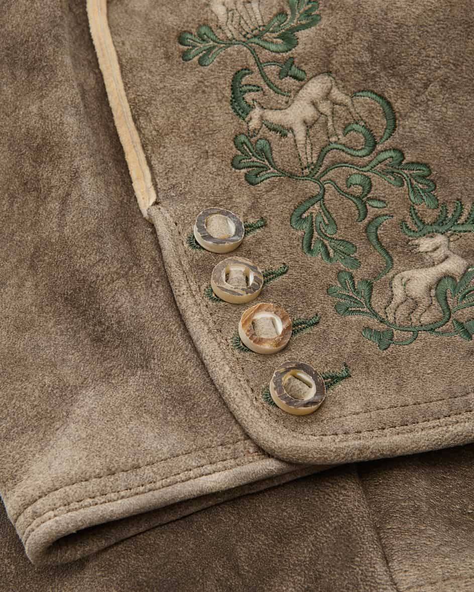 LODENFREY Wildleben Lederhose kurz aus Hirschleder Limitierter Zeitrabatt