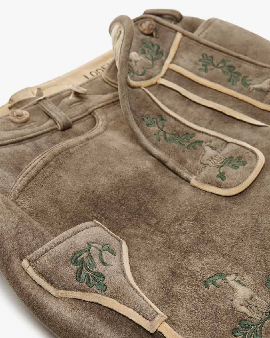 LODENFREY Wildleben Lederhose kurz aus Hirschleder Limitierter Zeitrabatt