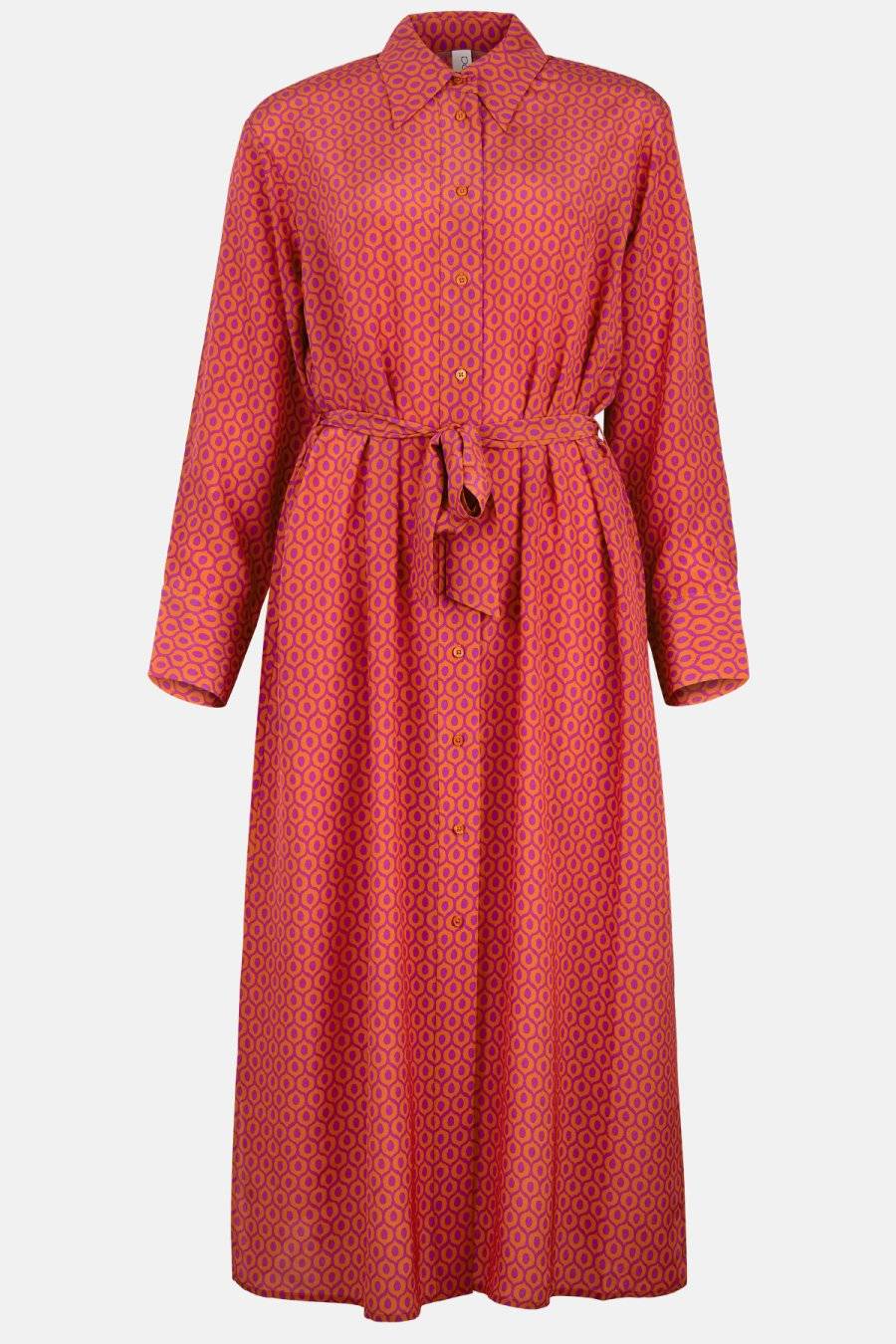 Lu Li Lina Lina Langes Seidenkleid mit Gürtel Heißer Verkauf