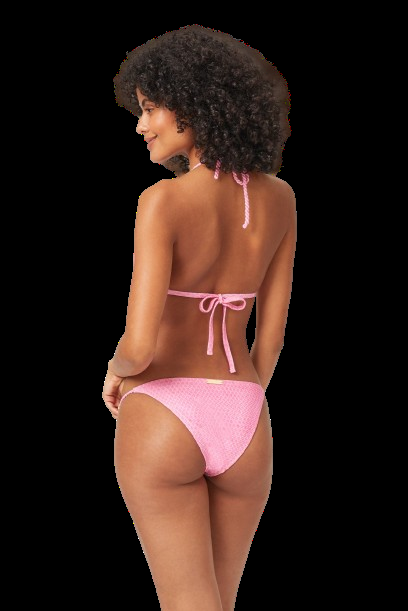 BIKINIS Ring Padded Triangel Bikini Pink Tiefpreis