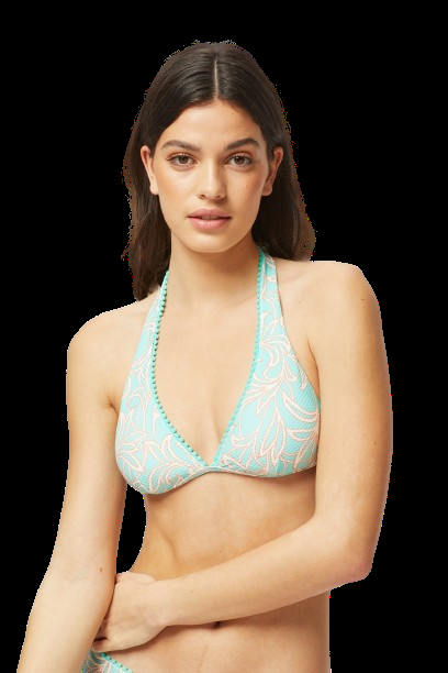 BIKINIS Pompom Padded Triangel Bikini Kostenlose Rückgabe