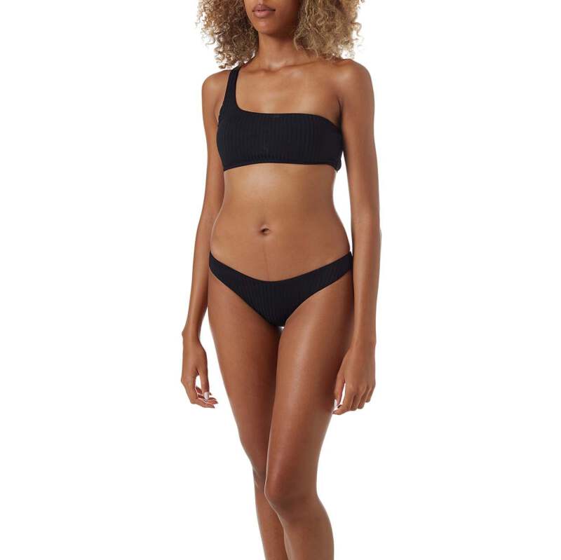 BIKINIS Toulouse Padded Bikini Black Ribbed Discount Store für neue Produkte