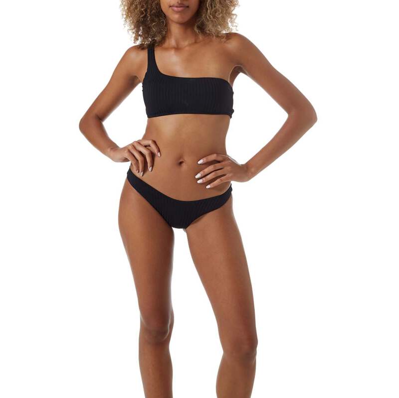 BIKINIS Toulouse Padded Bikini Black Ribbed Discount Store für neue Produkte
