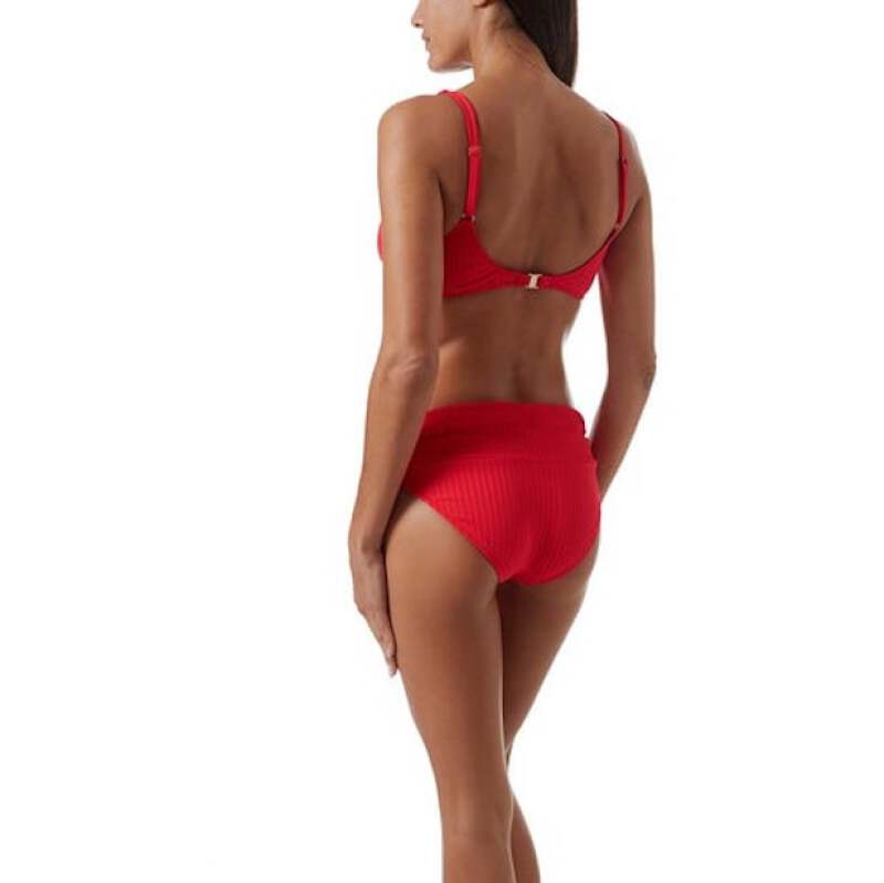 BIKINIS Bel Air Bügel Bikini Red Ribbed Clearance-Verkauf