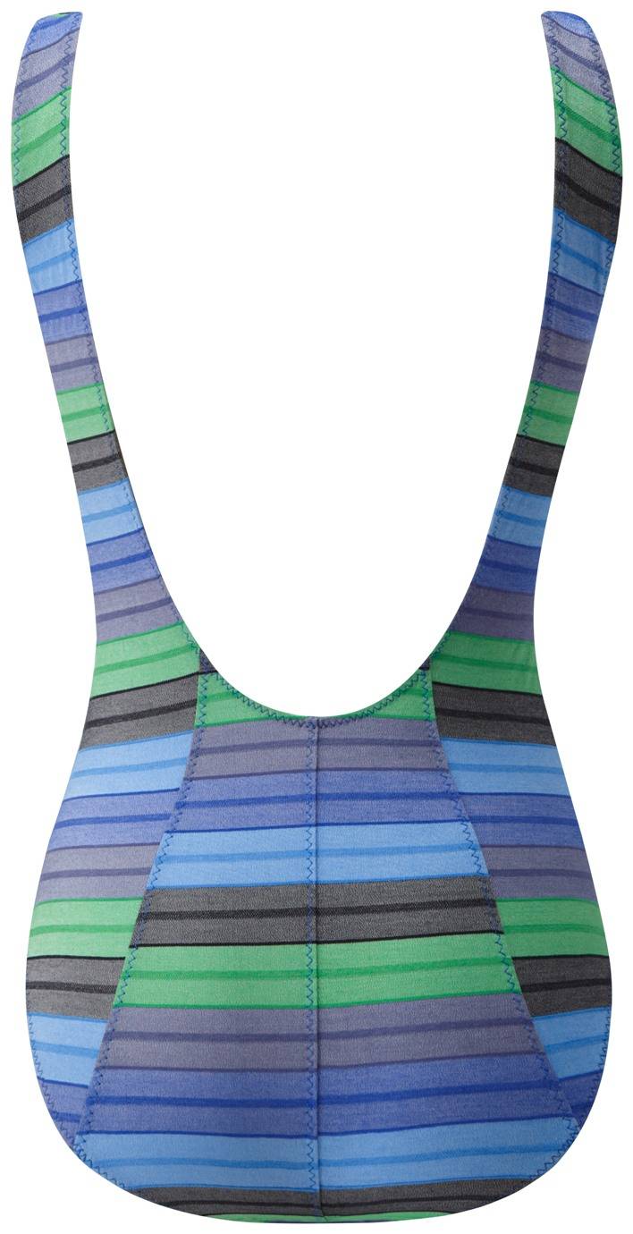 SALE Jasmine Streifen Badeanzug Navy Green Rabatte dieses Monats