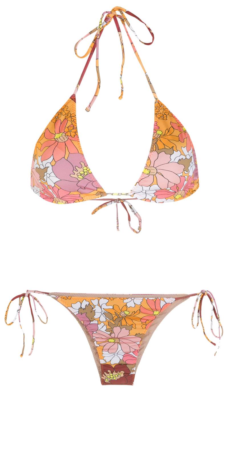 BIKINIS Aava Padded Triangel Bikini Orange Verkauf