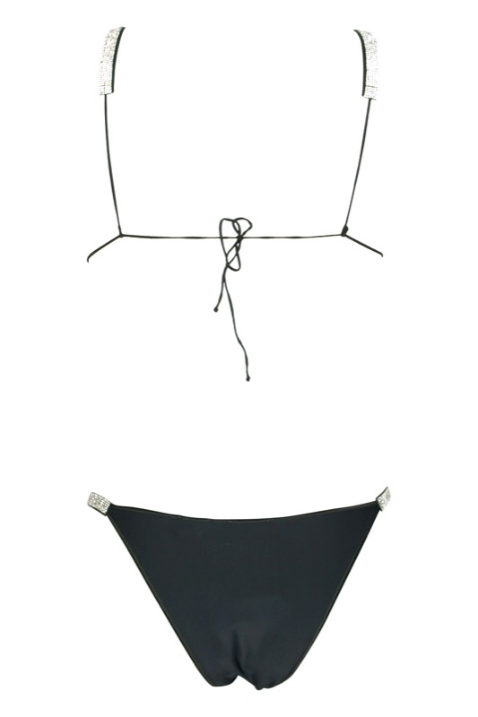NEUHEITEN Gem Triangel Bikini schwarz mit Kristallen Blitzverkäufe