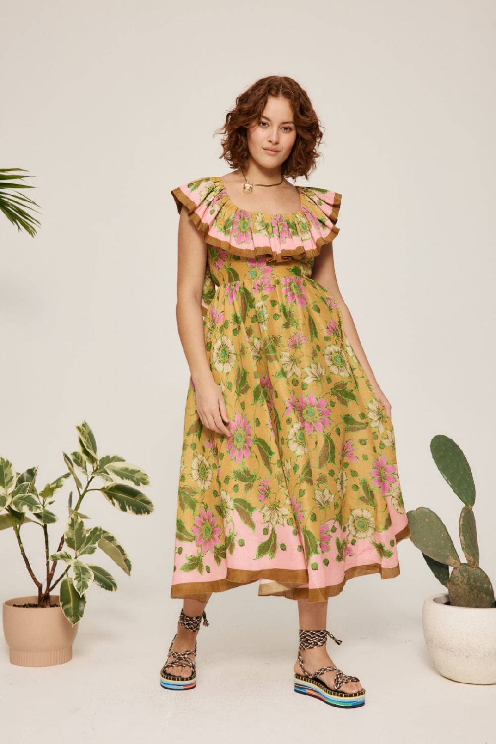 NEUHEITEN Winnie Kleid mit Rüschen Kostenloser Versand international