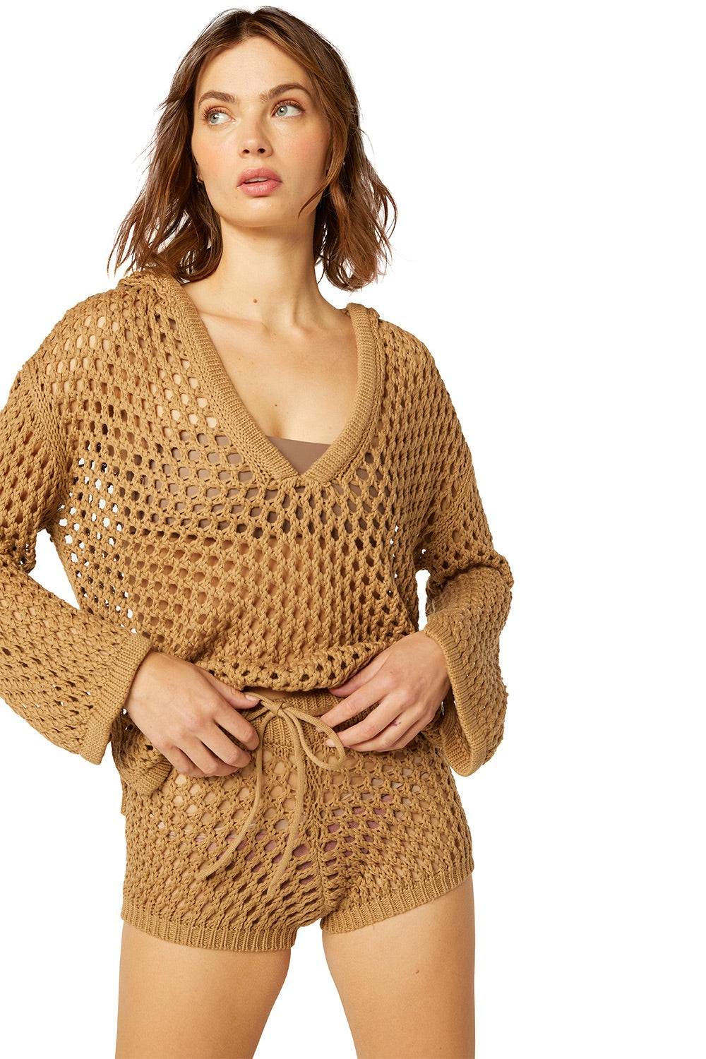 RESORTWEAR Shamani Hoodie Mocha Auslauf