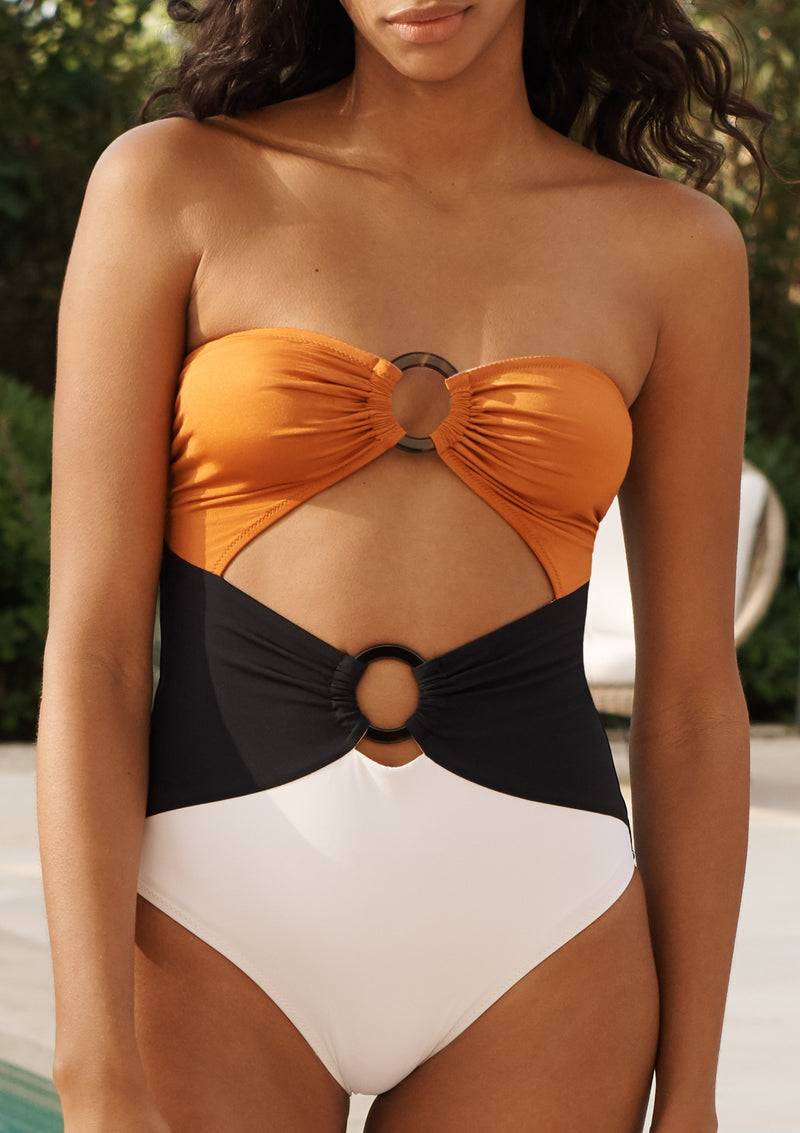 NEUHEITEN Rao Badeanzug Amber/Black/Creme Rabatte dieses Monats