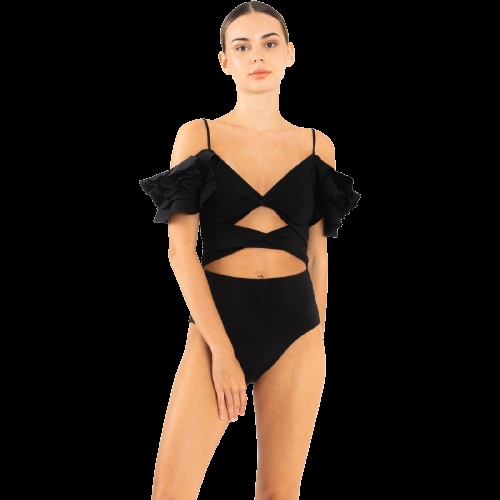 NEUHEITEN Coral Badeanzug Schwarz Begrenztes Angebot