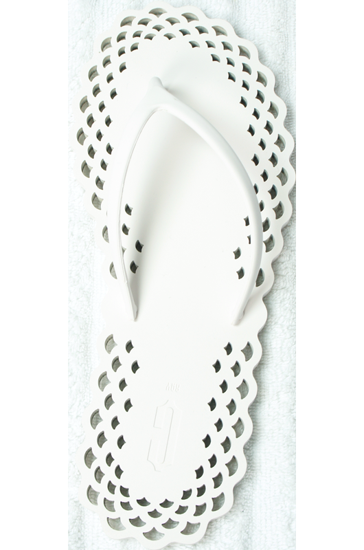 ACCESSOIRES Doily Flipflop Weiß Blitzangebot