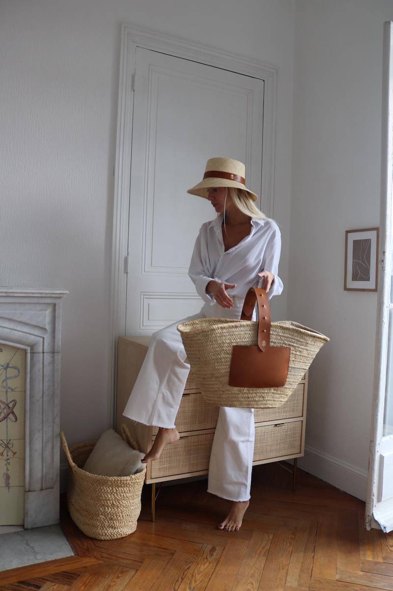 ACCESSOIRES Tulum Korbtasche Cognac Fabrikverkauf