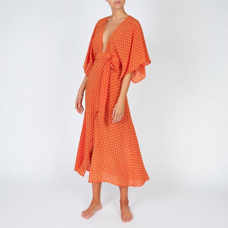 RESORTWEAR Modica Wickelkleid aus Seide Große Rabatte