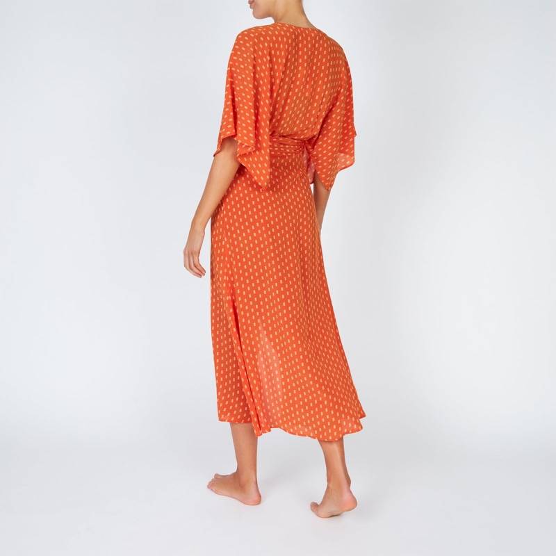 RESORTWEAR Modica Wickelkleid aus Seide Große Rabatte