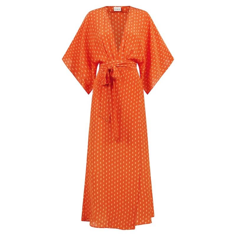 RESORTWEAR Modica Wickelkleid aus Seide Große Rabatte