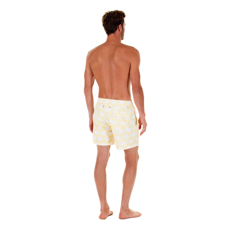 HERREN Badehose Palme in gelb Bis zu 60% Rabatt
